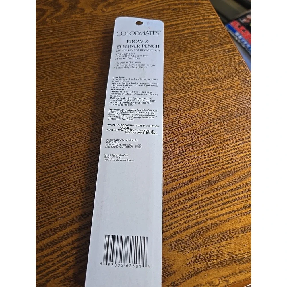 Colormates‎ Brow & Eye Liner Pencils NIP 62501 Black